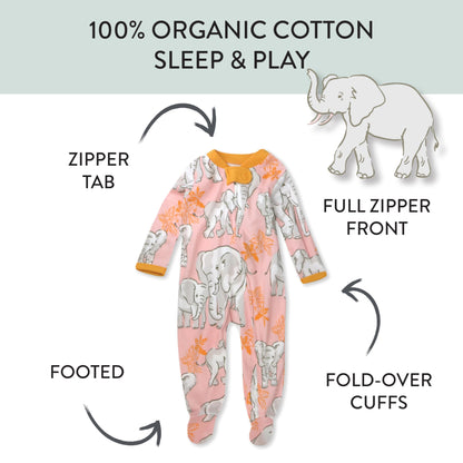 The Tribalist - HonestBaby: Sleep & Play Organic Cotton Jumpsuit with a Footed Pajamas