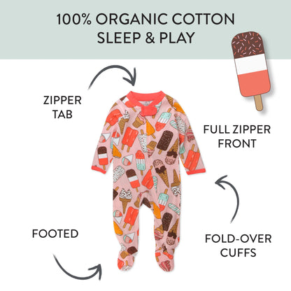 The Tribalist - HonestBaby: Sleep & Play Organic Cotton Jumpsuit with a Footed Pajamas