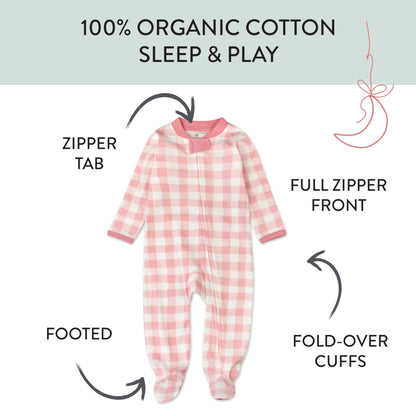 The Tribalist - HonestBaby: Sleep & Play Organic Cotton Jumpsuit with a Footed Pajamas