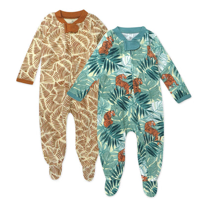 The Tribalist - HonestBaby: Sleep & Play Organic Cotton Jumpsuit with a Footed Pajamas