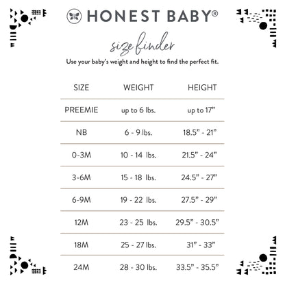 The Tribalist - HonestBaby: Sleep & Play Organic Cotton Jumpsuit with a Footed Pajamas