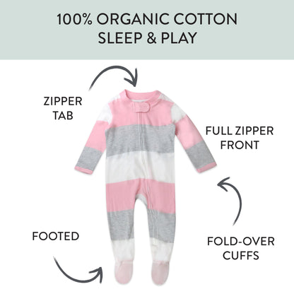 The Tribalist - HonestBaby: Sleep & Play Organic Cotton Jumpsuit with a Footed Pajamas