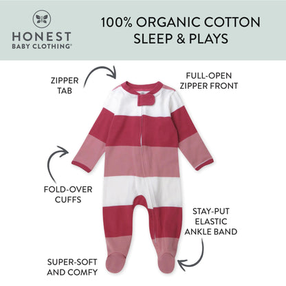 The Tribalist - HonestBaby: Sleep & Play Organic Cotton Jumpsuit with a Footed Pajamas