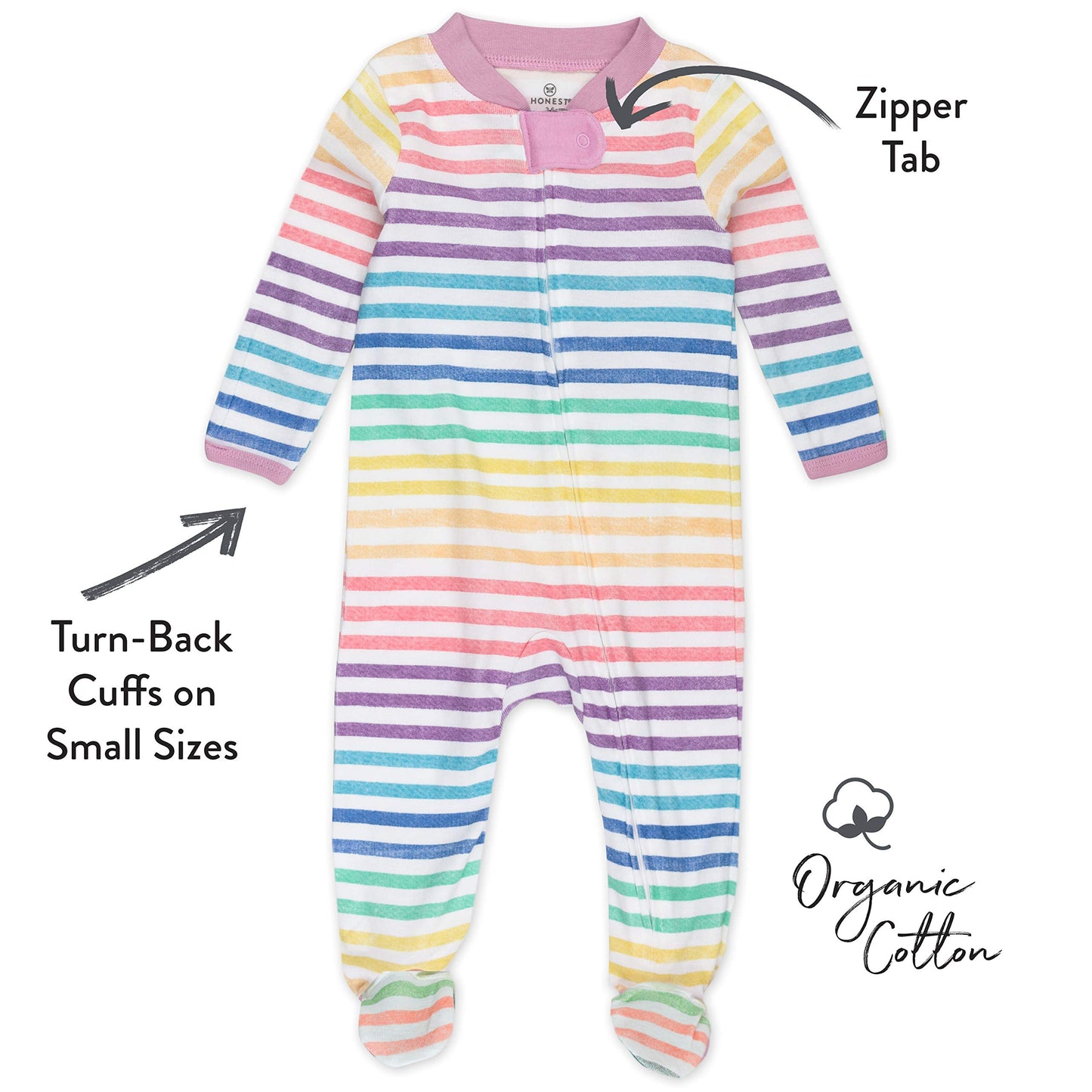 The Tribalist - HonestBaby: Sleep & Play Organic Cotton Jumpsuit with a Footed Pajamas