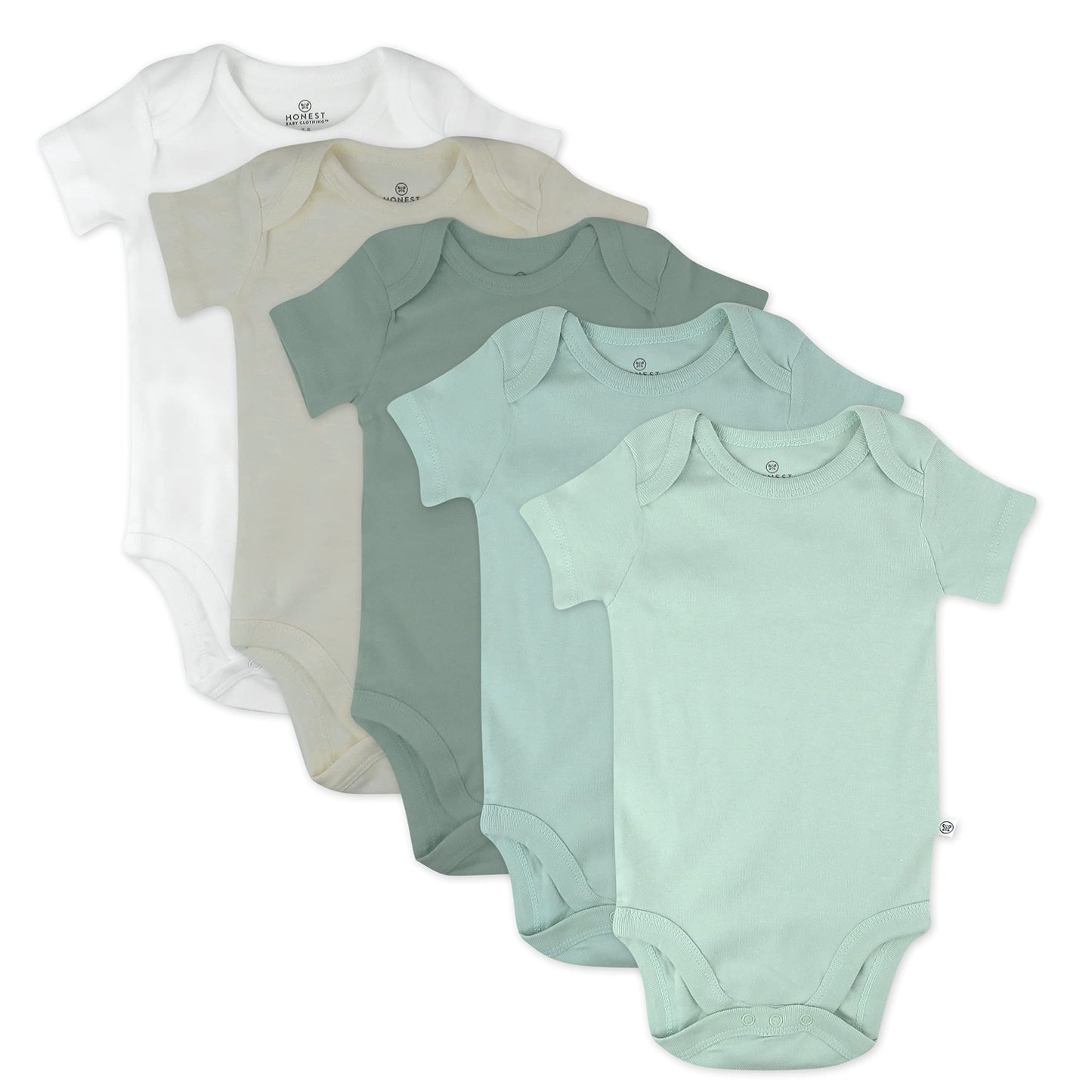 The Tribalist - HonestBaby: Organic Cotton Short-Sleeve Baby Bodysuits