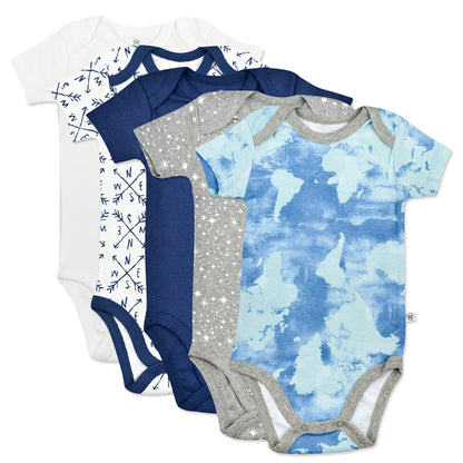 The Tribalist - HonestBaby: Organic Cotton Short-Sleeve Baby Bodysuits