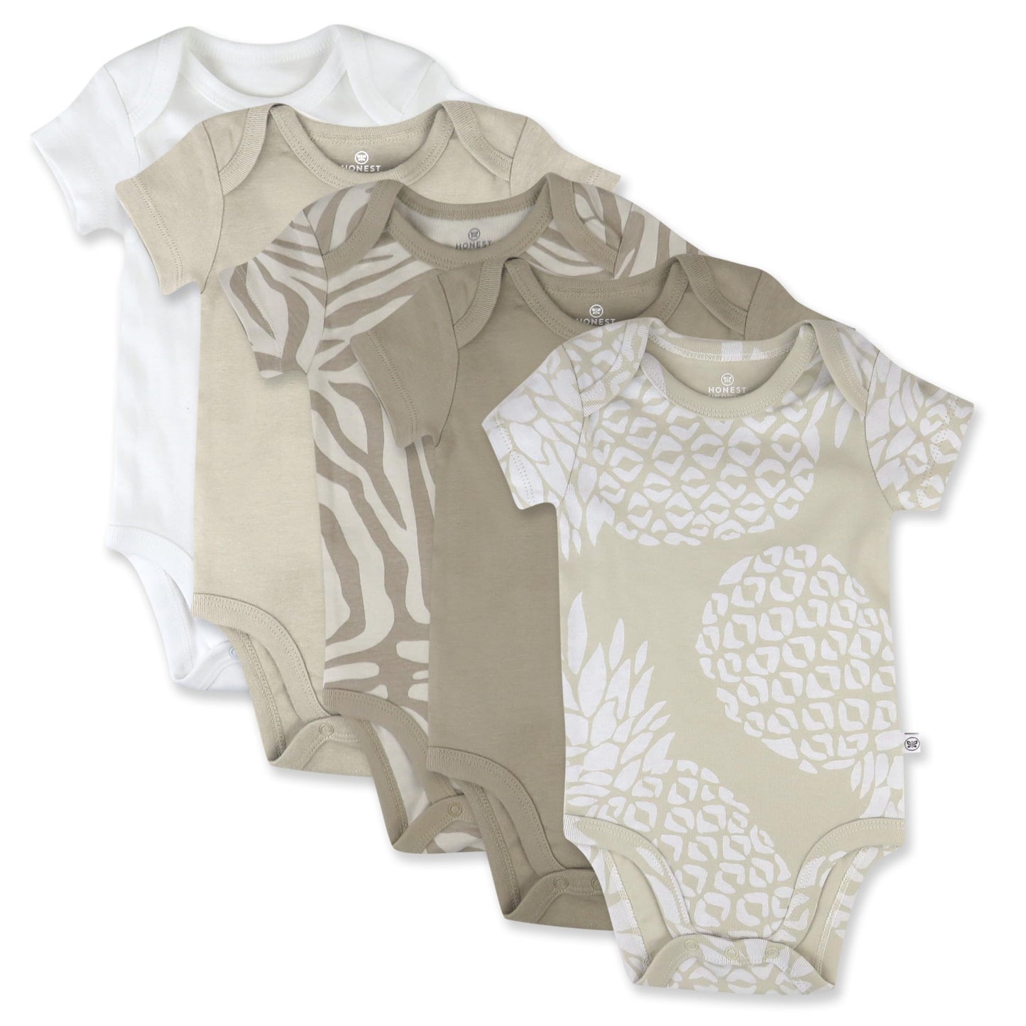 The Tribalist - HonestBaby: Organic Cotton Short-Sleeve Baby Bodysuits