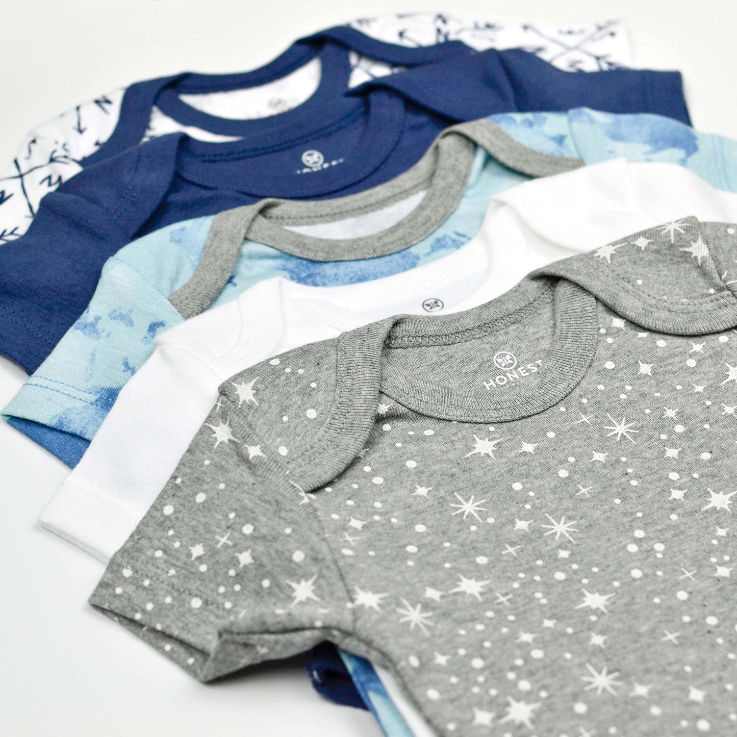 The Tribalist - HonestBaby: Organic Cotton Short-Sleeve Baby Bodysuits