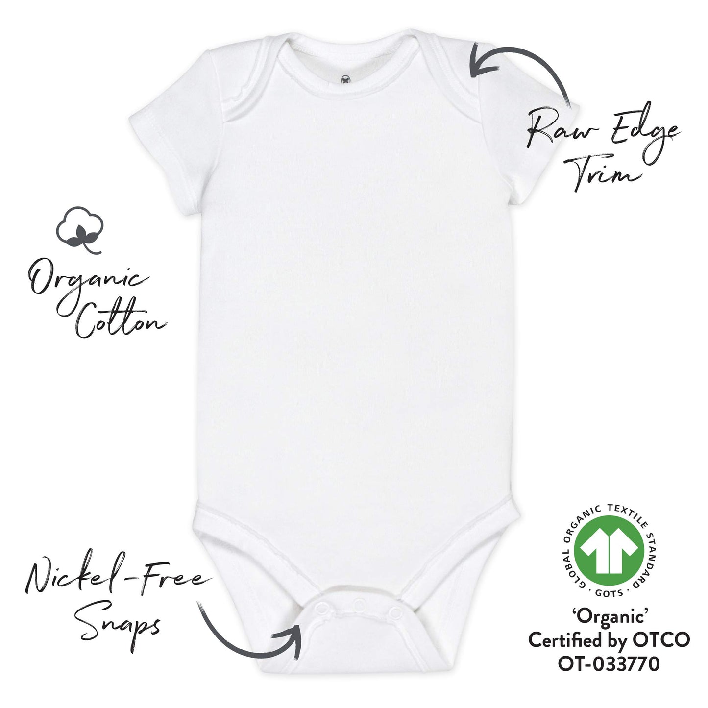 The Tribalist - HonestBaby: Organic Cotton Short-Sleeve Baby Bodysuits