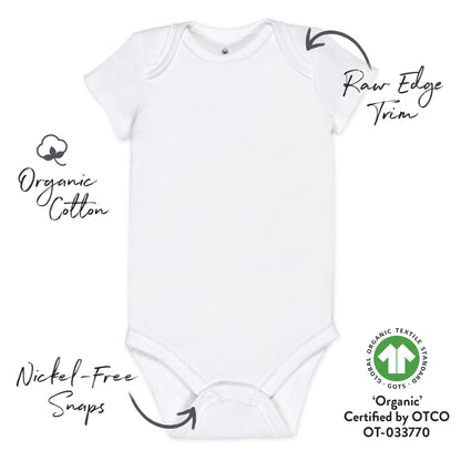 The Tribalist - HonestBaby: Organic Cotton Short-Sleeve Baby Bodysuits