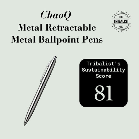 ChaoQ: 6 Pcs Retractable Metal Ballpoint Pens (1.0mm) Medium Point - The Tribalist