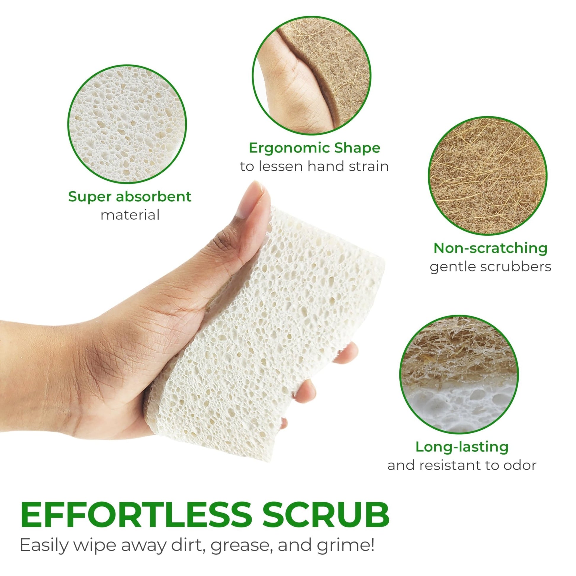 Eco-Friendly Natural Kitchen Sponges