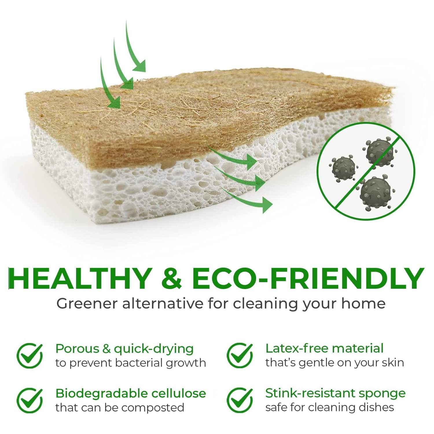 Eco-Friendly Natural Kitchen Sponges