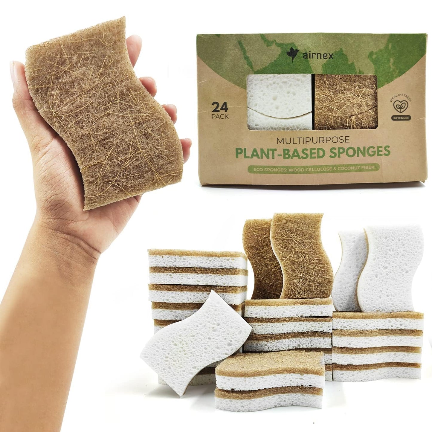 Eco-Friendly Natural Kitchen Sponges