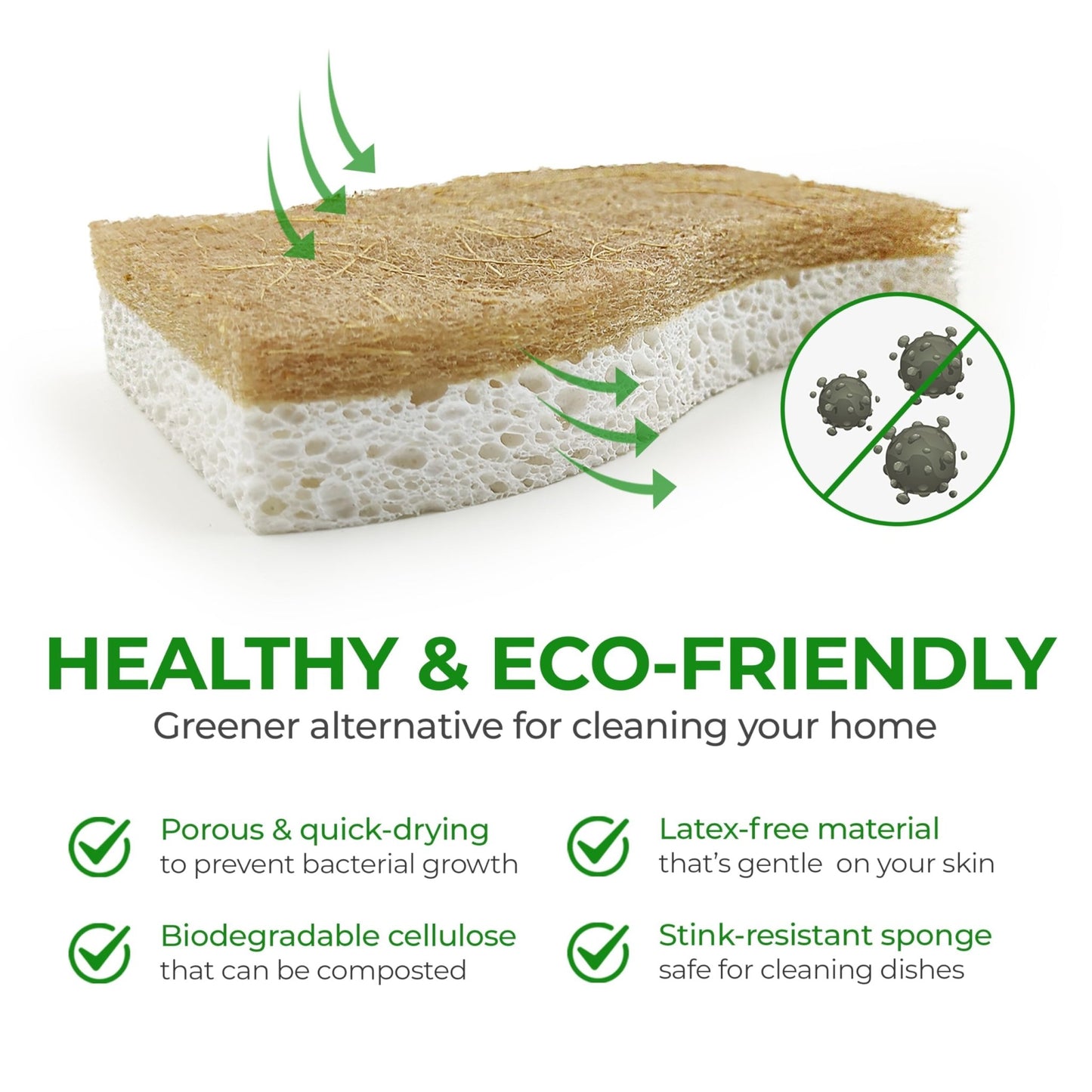 Eco-Friendly Natural Kitchen Sponges