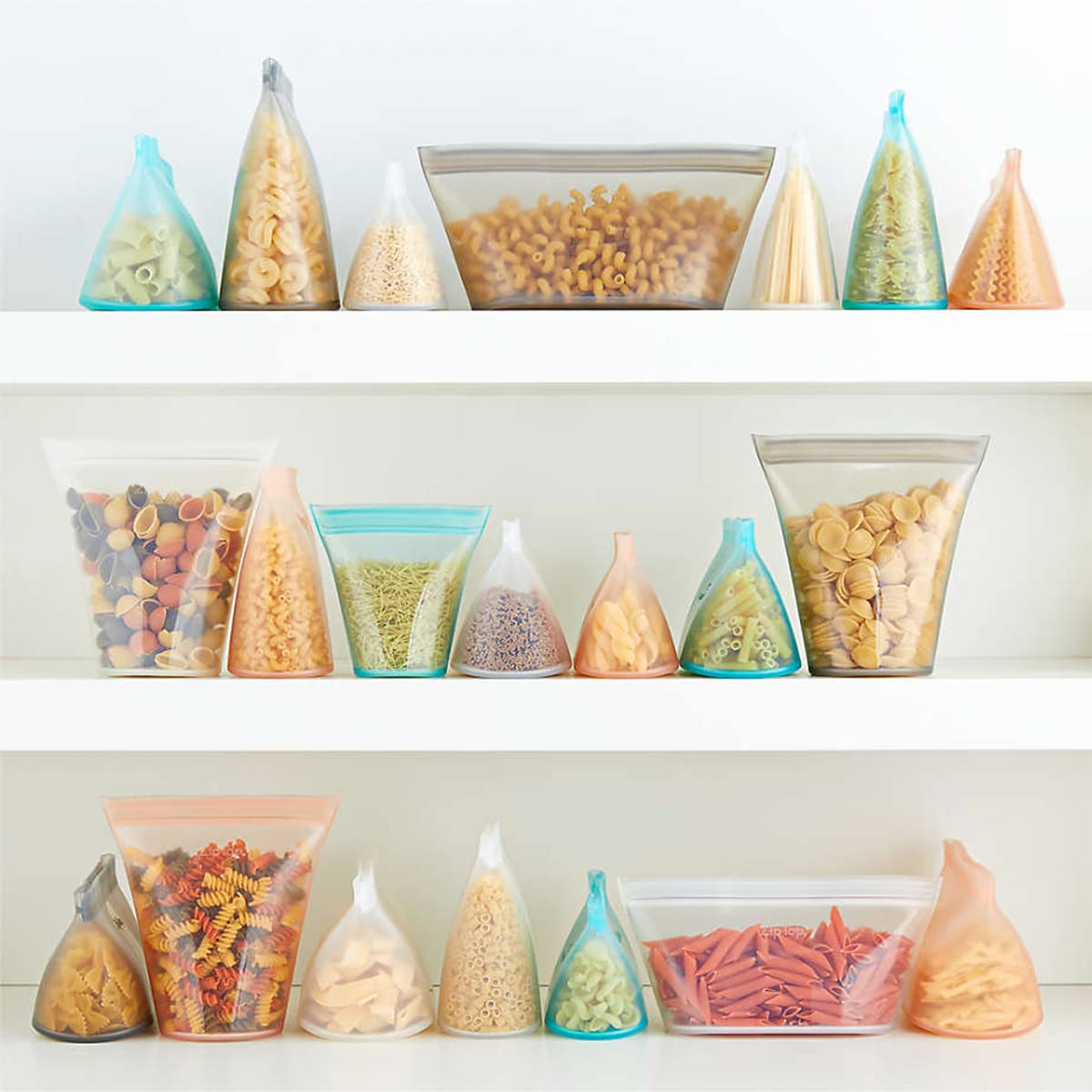 Zip Top: 100% Pure Non-Toxic Platinum Silicone Reusable Food Storage Bags - The Tribalist