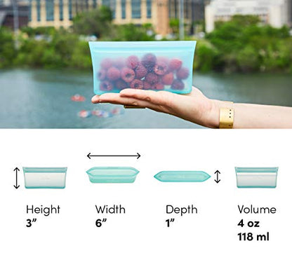 Zip Top: 100% Pure Non-Toxic Platinum Silicone Reusable Food Storage Bags - The Tribalist