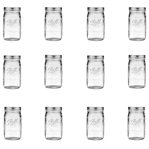 Ball: Wide Mouth Pint Glass Mason Jar with Lids and Bands - The Tribalist