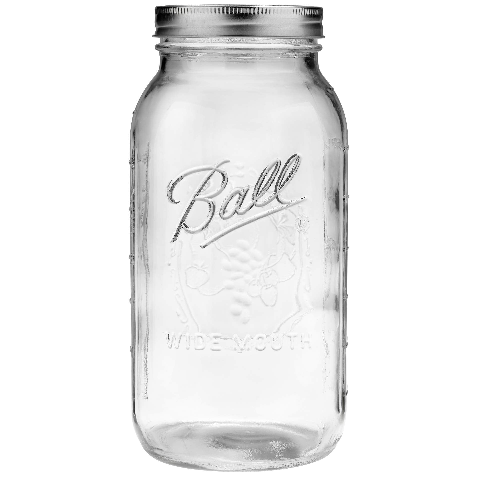 Ball: Wide Mouth Pint Glass Mason Jar with Lids and Bands - The Tribalist