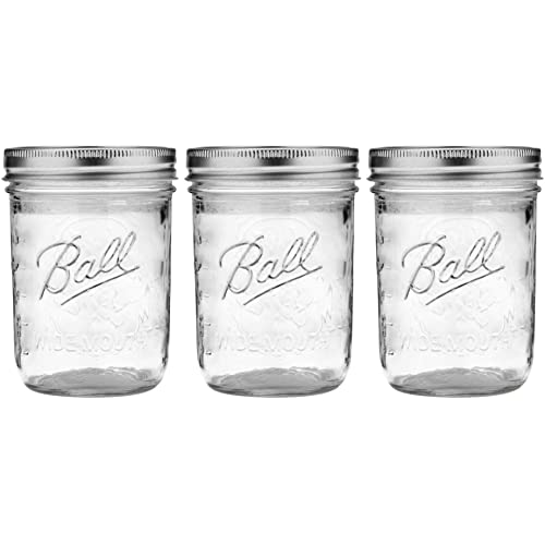 Ball: Wide Mouth Pint Glass Mason Jar with Lids and Bands - The Tribalist