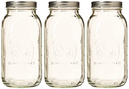 Ball: Wide Mouth Pint Glass Mason Jar with Lids and Bands - The Tribalist