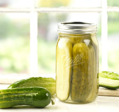 Ball: Wide Mouth Pint Glass Mason Jar with Lids and Bands - The Tribalist