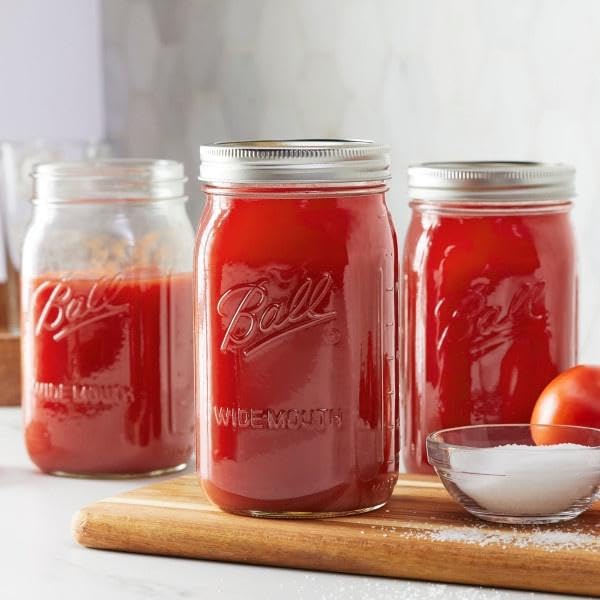 Ball: Wide Mouth Pint Glass Mason Jar with Lids and Bands - The Tribalist