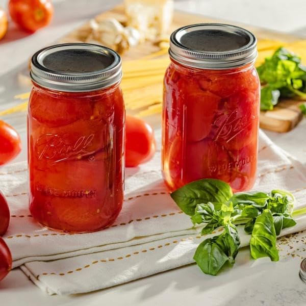 Ball: Wide Mouth Pint Glass Mason Jar with Lids and Bands - The Tribalist