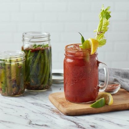 Ball: Wide Mouth Pint Glass Mason Jar with Lids and Bands - The Tribalist