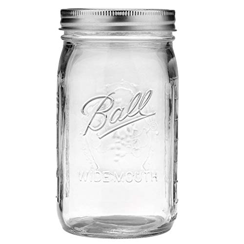 Ball: Wide Mouth Pint Glass Mason Jar with Lids and Bands - The Tribalist