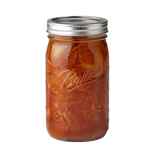 Ball: Wide Mouth Pint Glass Mason Jar with Lids and Bands - The Tribalist