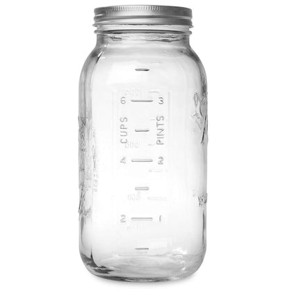 Ball: Wide Mouth Pint Glass Mason Jar with Lids and Bands - The Tribalist