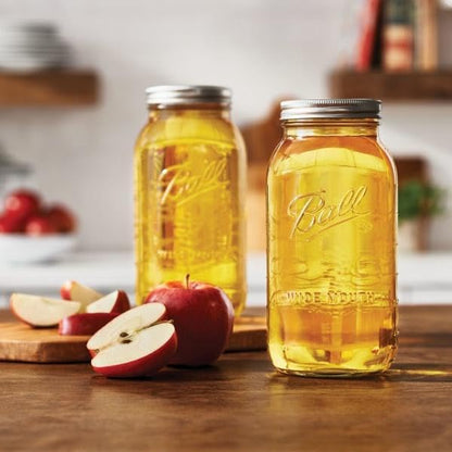 Ball: Wide Mouth Pint Glass Mason Jar with Lids and Bands - The Tribalist