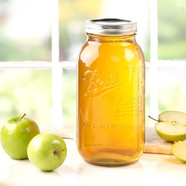 Ball: Wide Mouth Pint Glass Mason Jar with Lids and Bands - The Tribalist