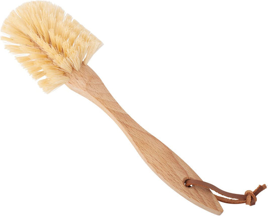 Redecker: Tampico Fiber Dish Brush with Oiled Beechwood Handle (10 x 3/8 Inches) - The Tribalist