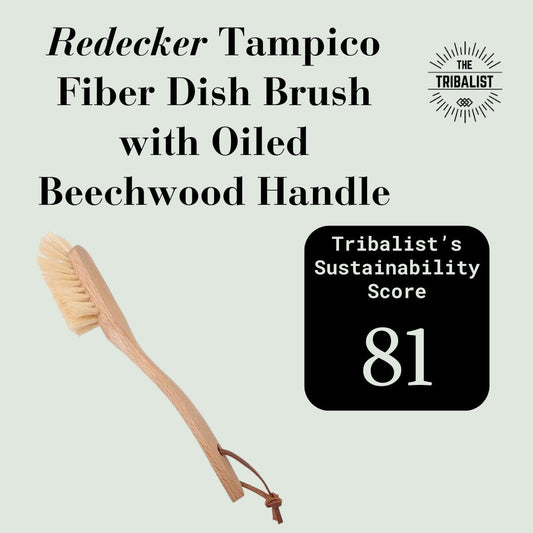 Redecker: Tampico Fiber Dish Brush with Oiled Beechwood Handle (10 x 3/8 Inches) - The Tribalist