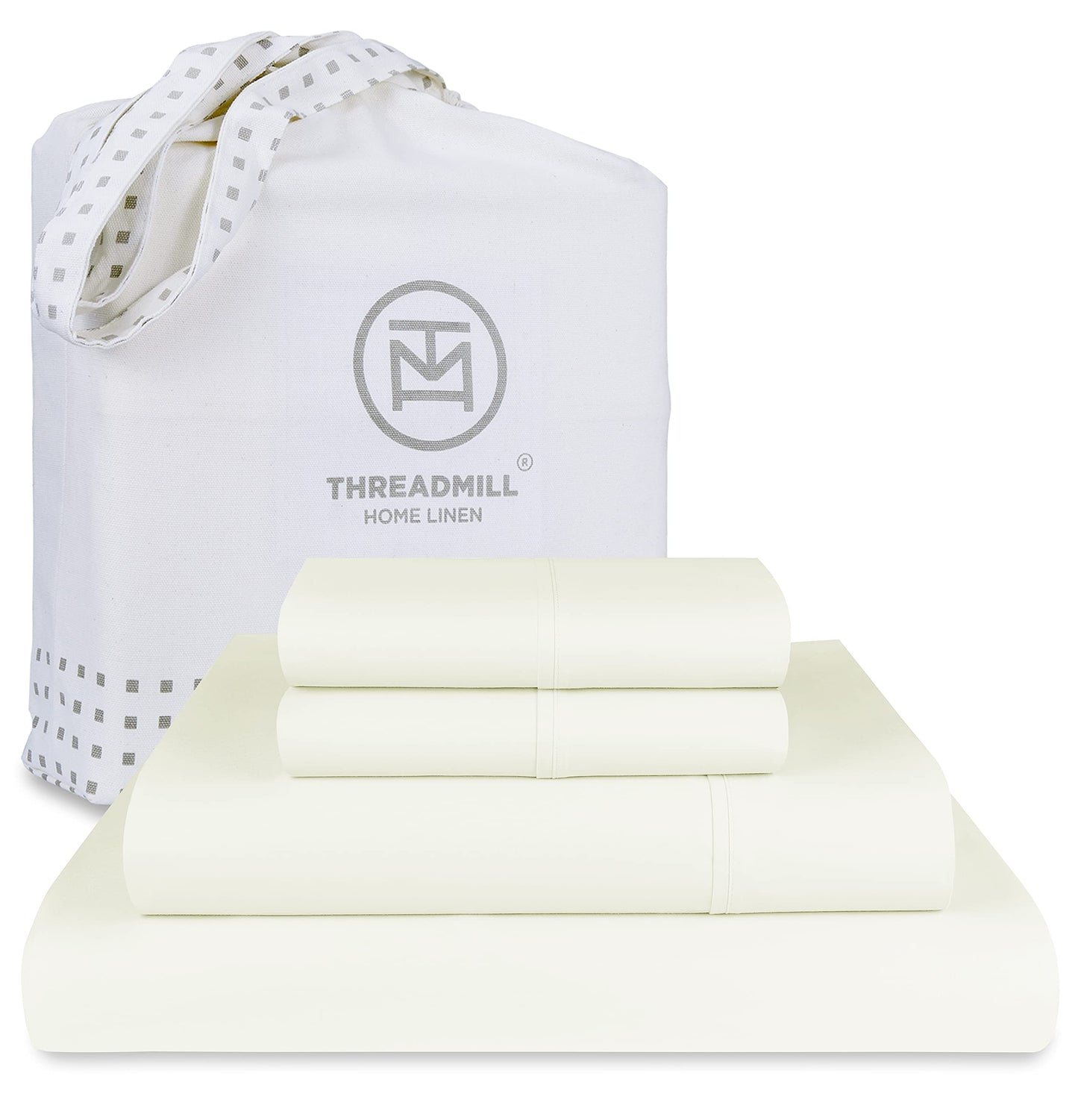 The Tribalist - Threadmill: 100% Premium Supima Cotton Sheets Set with Elasticized Deep Pocket