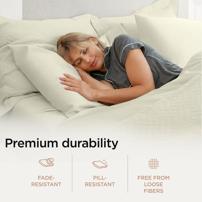 The Tribalist - Threadmill: 100% Premium Supima Cotton Sheets Set with Elasticized Deep Pocket