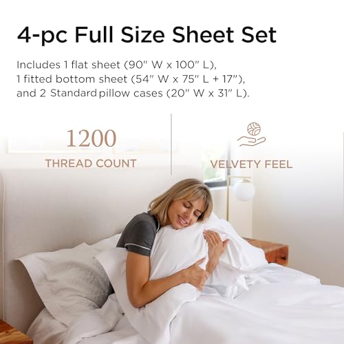 The Tribalist - Threadmill: 100% Premium Supima Cotton Sheets Set with Elasticized Deep Pocket