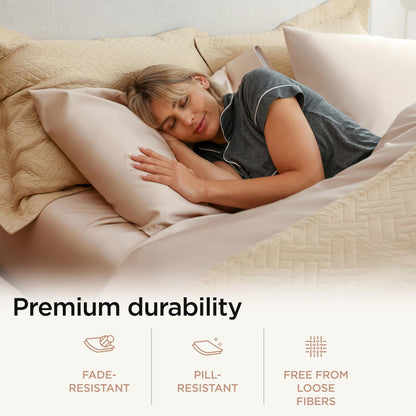 The Tribalist - Threadmill: 100% Premium Supima Cotton Sheets Set with Elasticized Deep Pocket