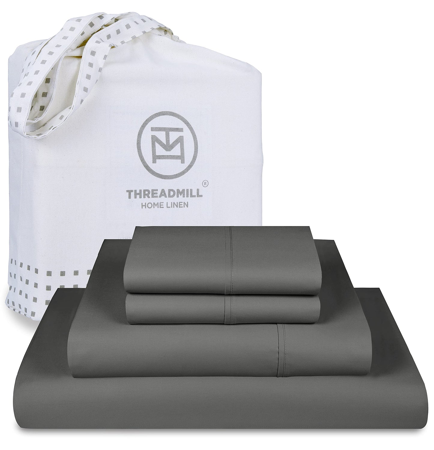 The Tribalist - Threadmill: 100% Premium Supima Cotton Sheets Set with Elasticized Deep Pocket