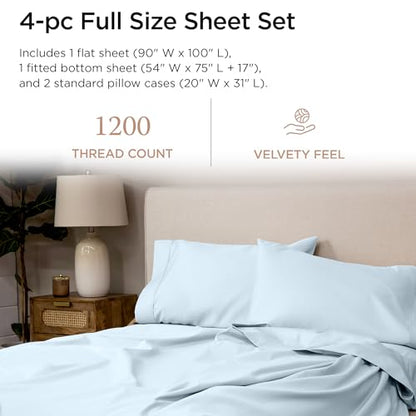 The Tribalist - Threadmill: 100% Premium Supima Cotton Sheets Set with Elasticized Deep Pocket