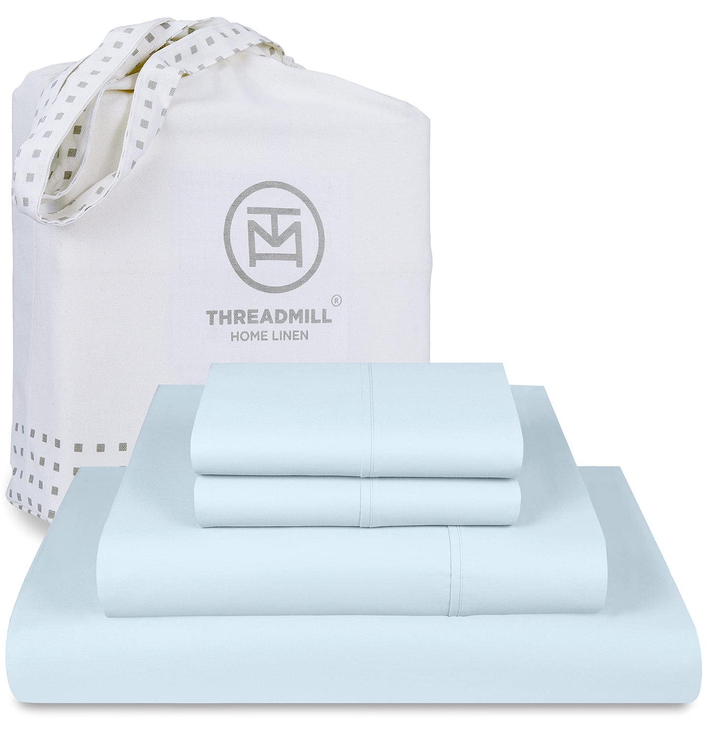 The Tribalist - Threadmill: 100% Premium Supima Cotton Sheets Set with Elasticized Deep Pocket