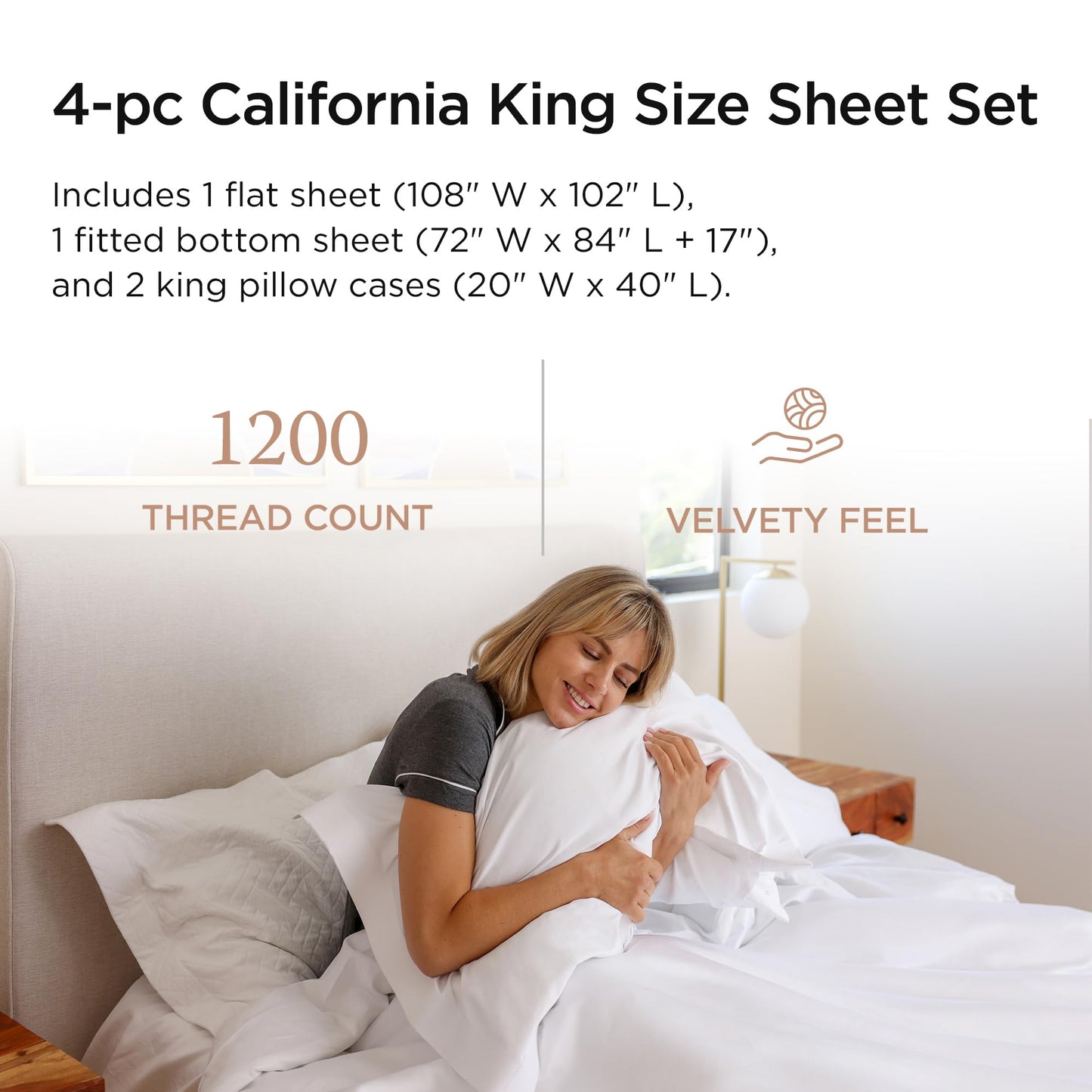 The Tribalist - Threadmill: 100% Premium Supima Cotton Sheets Set with Elasticized Deep Pocket