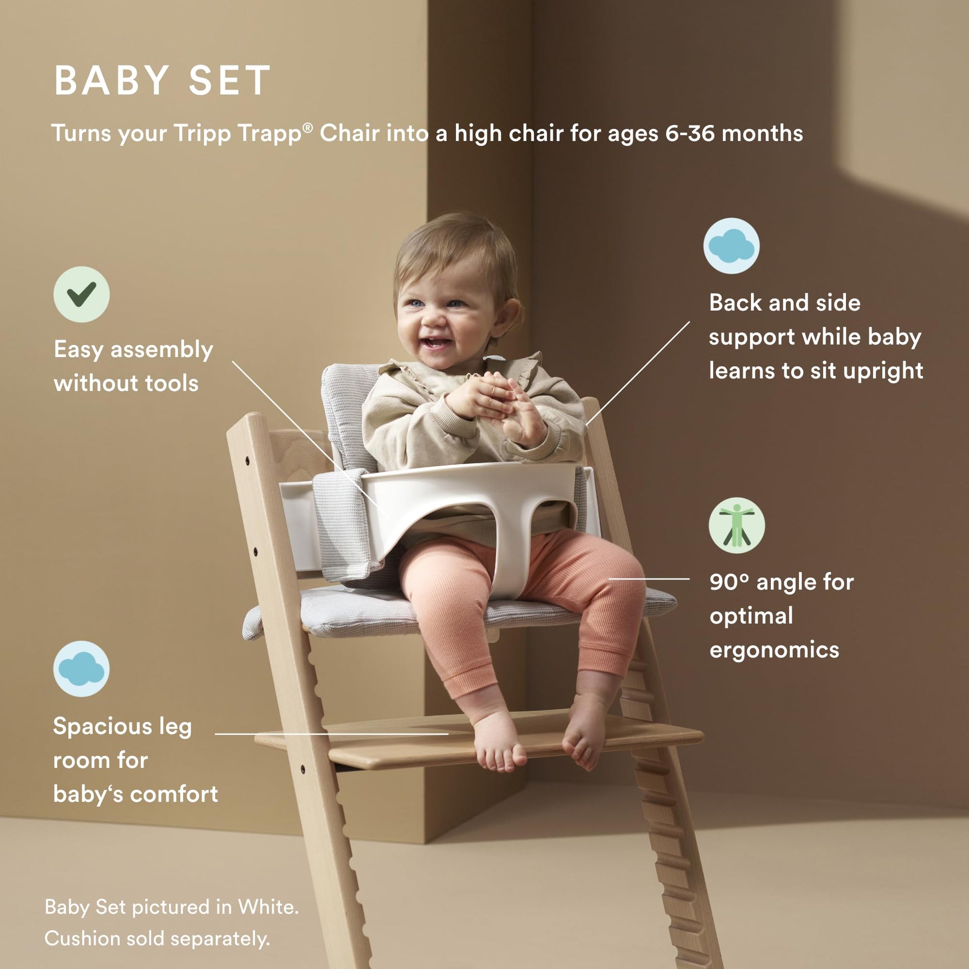 Stokke: Tripp Trapp Adjustable Chair and Newborn Set (Up to 20 lbs) - The Tribalist