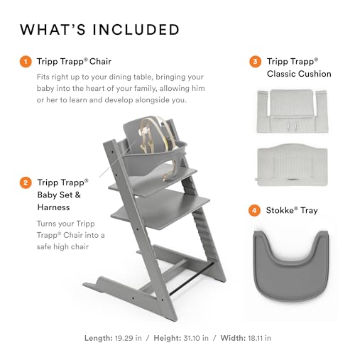 Stokke: Tripp Trapp Adjustable Chair and Newborn Set (Up to 20 lbs) - The Tribalist