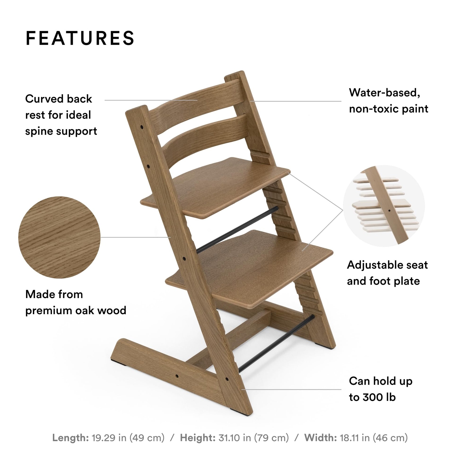 Stokke: Tripp Trapp Adjustable Chair and Newborn Set (Up to 20 lbs) - The Tribalist