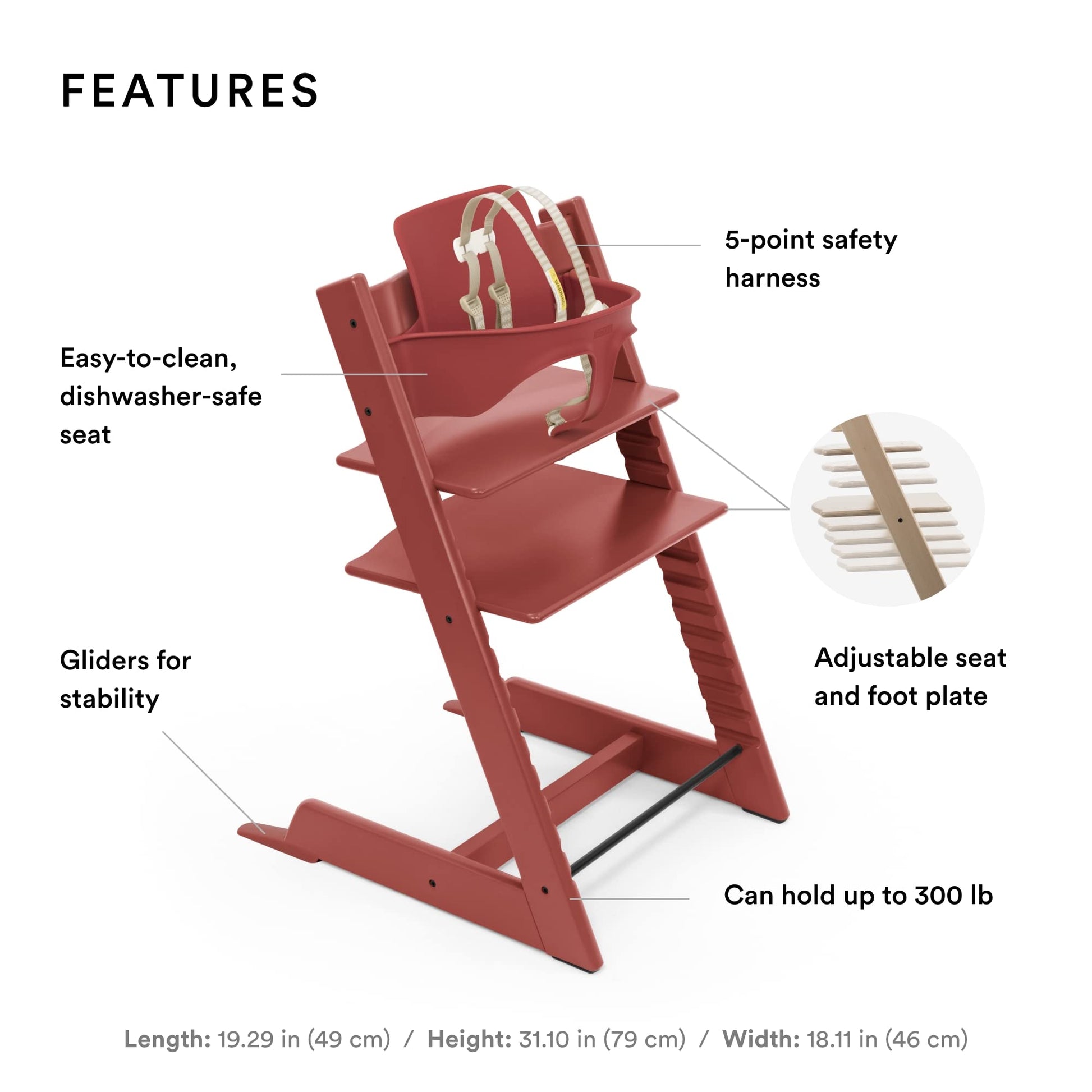 Stokke: Tripp Trapp Adjustable Chair and Newborn Set (Up to 20 lbs) - The Tribalist