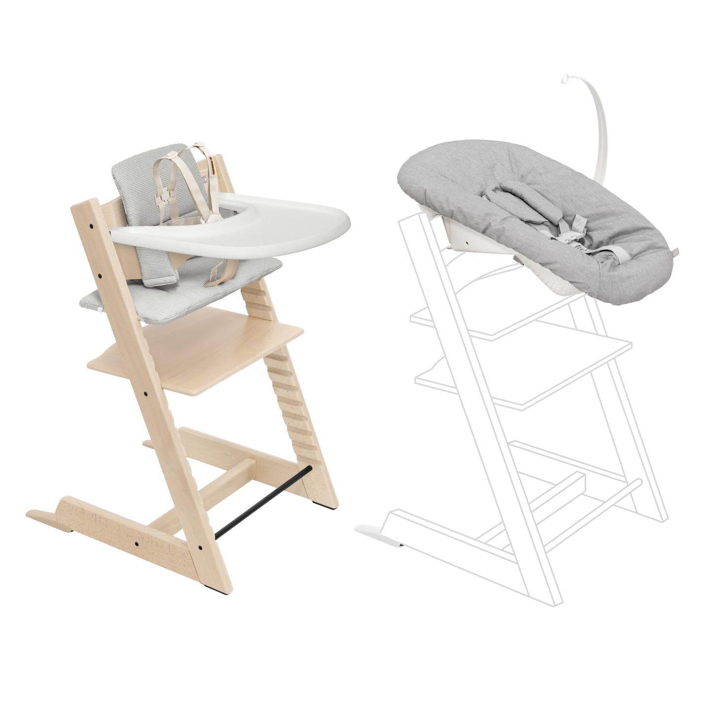 Stokke: Tripp Trapp Adjustable Chair and Newborn Set (Up to 20 lbs) - The Tribalist