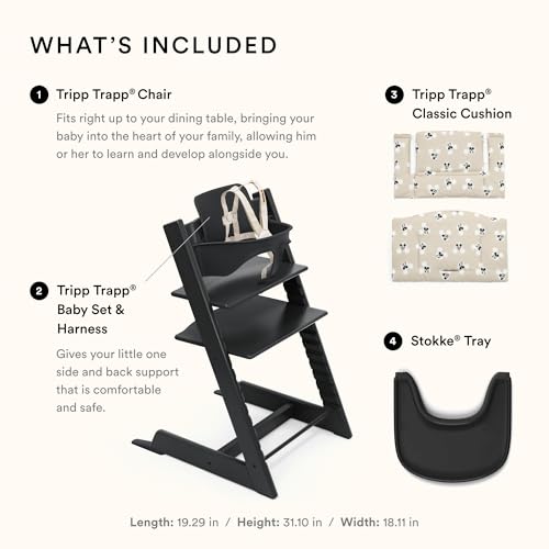 Stokke: Tripp Trapp Adjustable Chair and Newborn Set (Up to 20 lbs) - The Tribalist